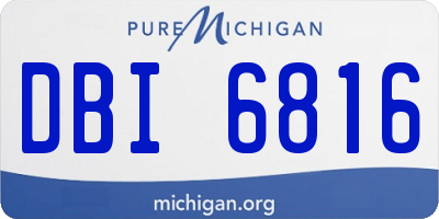 MI license plate DBI6816