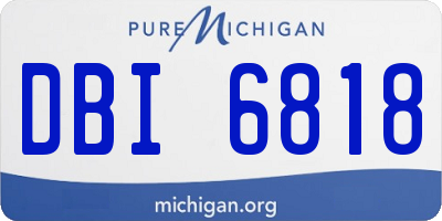 MI license plate DBI6818