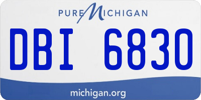 MI license plate DBI6830