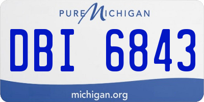 MI license plate DBI6843