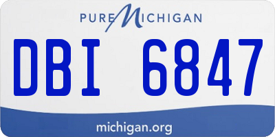 MI license plate DBI6847