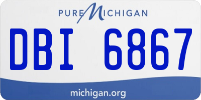 MI license plate DBI6867