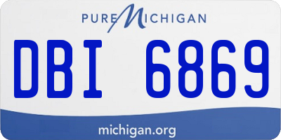 MI license plate DBI6869