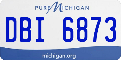 MI license plate DBI6873