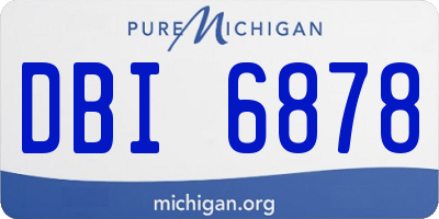 MI license plate DBI6878