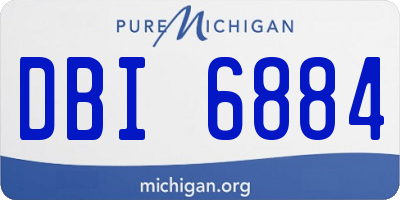 MI license plate DBI6884