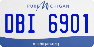 MI license plate DBI6901