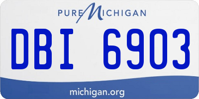 MI license plate DBI6903