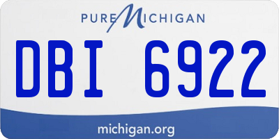 MI license plate DBI6922
