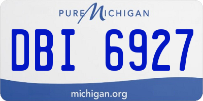 MI license plate DBI6927