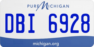 MI license plate DBI6928