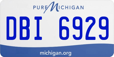 MI license plate DBI6929