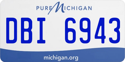 MI license plate DBI6943