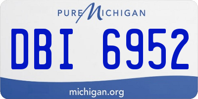 MI license plate DBI6952