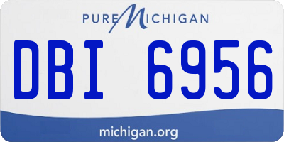 MI license plate DBI6956