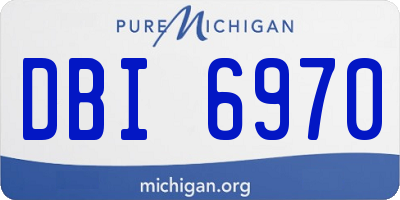 MI license plate DBI6970