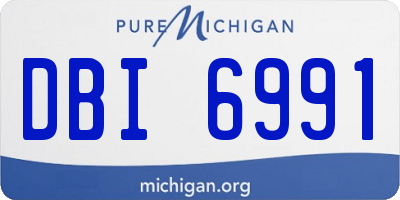 MI license plate DBI6991