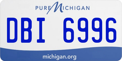 MI license plate DBI6996