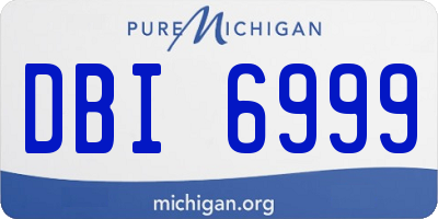 MI license plate DBI6999
