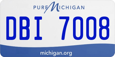 MI license plate DBI7008