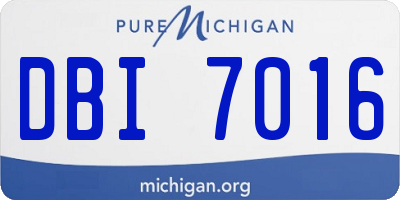 MI license plate DBI7016
