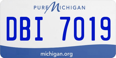 MI license plate DBI7019