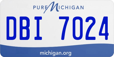 MI license plate DBI7024