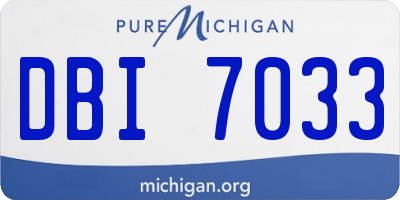 MI license plate DBI7033