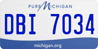 MI license plate DBI7034
