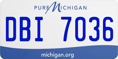 MI license plate DBI7036
