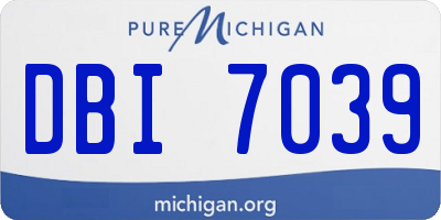 MI license plate DBI7039