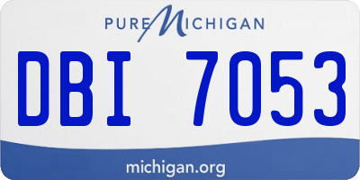 MI license plate DBI7053