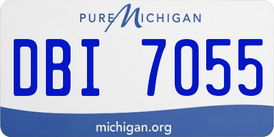 MI license plate DBI7055