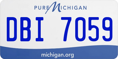 MI license plate DBI7059