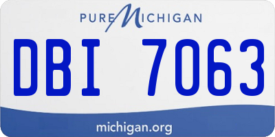 MI license plate DBI7063