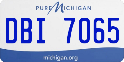 MI license plate DBI7065