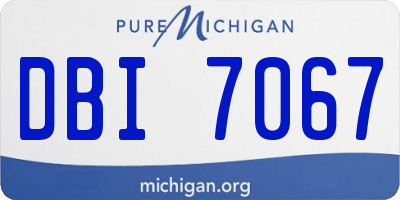 MI license plate DBI7067