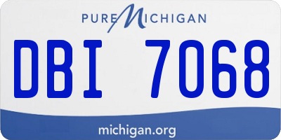 MI license plate DBI7068