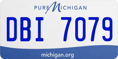MI license plate DBI7079