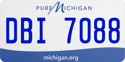MI license plate DBI7088