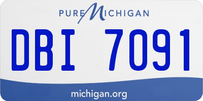 MI license plate DBI7091