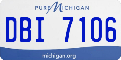 MI license plate DBI7106