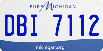 MI license plate DBI7112