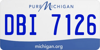 MI license plate DBI7126