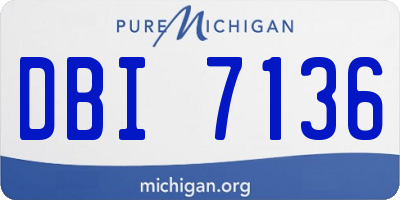 MI license plate DBI7136