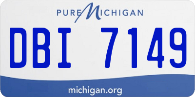 MI license plate DBI7149
