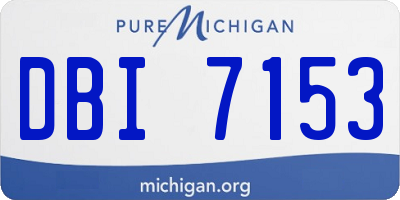 MI license plate DBI7153