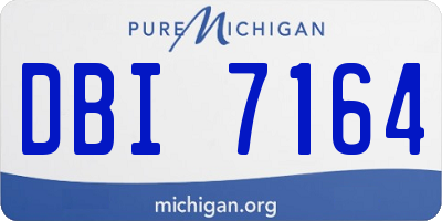 MI license plate DBI7164