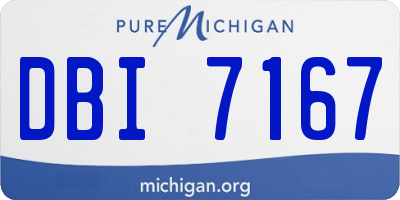 MI license plate DBI7167