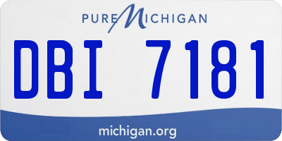 MI license plate DBI7181